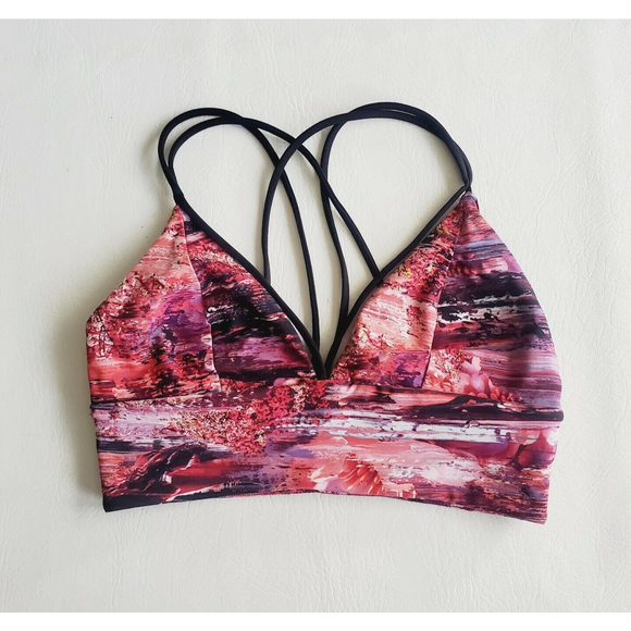 lululemon athletica Other - Lululemon Pushing Limits Bra Dahliascape Multi / Black Luxtreme Sz 6 RARE B